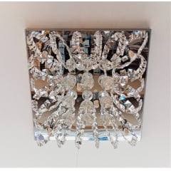 Plafon Quadrado Imperio Cristal 40cm 6L G9 DNA Lustres